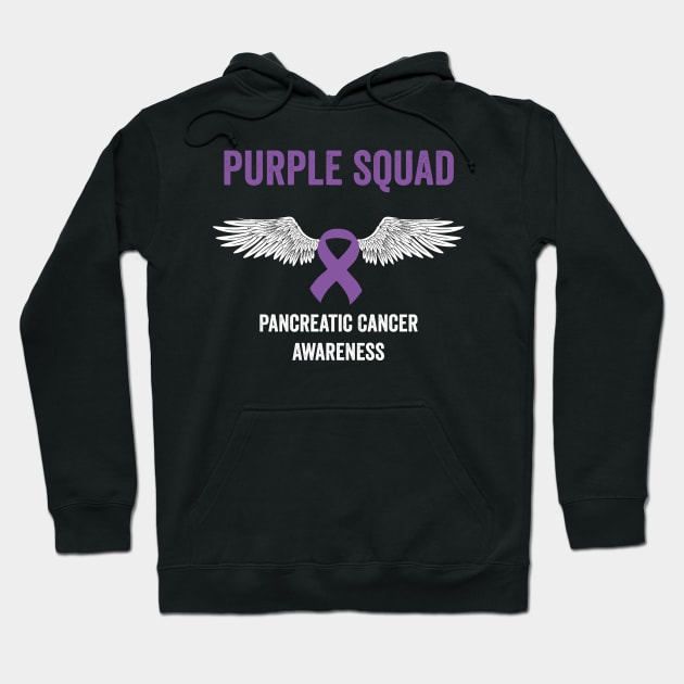 pancreatic cancer awareness - purple squad pancreatic cancer awareness month purple ribbon Hoodie by Merchpasha1